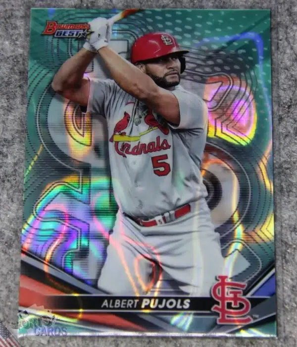 2022 Albert Pujols #21 Topps Bowman's Best Aqua Lava Refractor /199