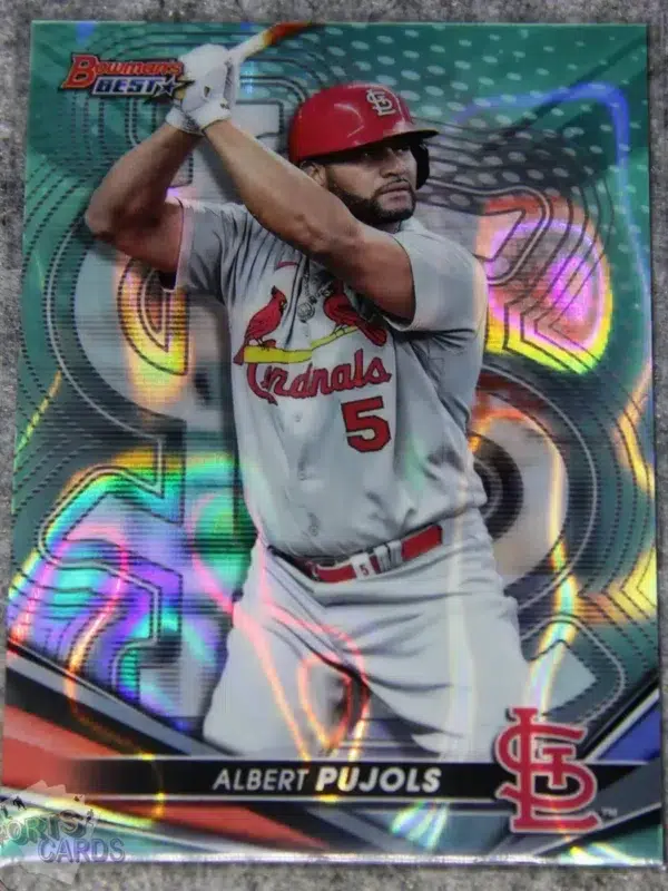 2022 Albert Pujols #21 Topps Bowman's Best Aqua Lava Refractor /199-front