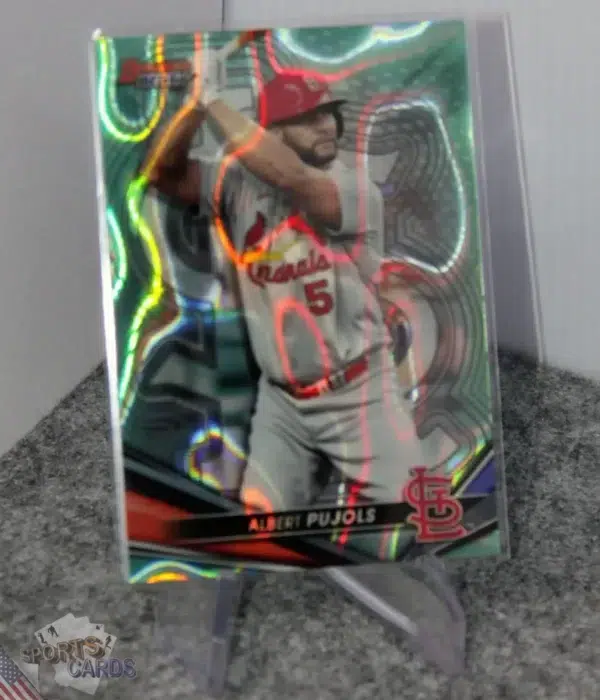 2022 Albert Pujols #21 Topps Bowman's Best Aqua Lava Refractor /199-stand