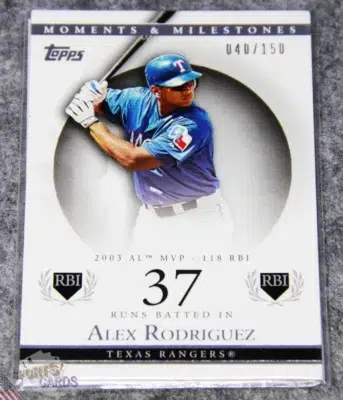 2007 Alex Rodriguez #28 Topps Moments & Milestones RBI /150