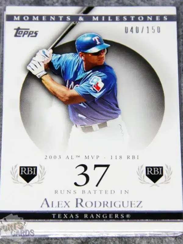 2007 Alex Rodriguez #28 Topps Moments & Milestones RBI /150-front