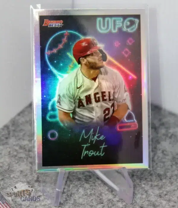 2022 Mike Trout #UFO1 Topps Bowman's Best UFO Refractor-stand