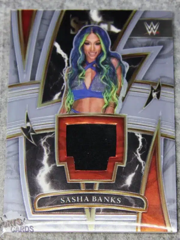 2022 Sasha Banks #SP-SBK Panini Select WWE Sparks Superstar Patch Smack Down-front