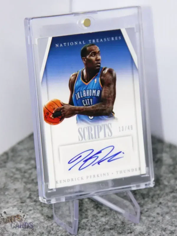 2013-14 Kendrick Perkins #SC-KP Panini National Treasures Scripts /49-stand