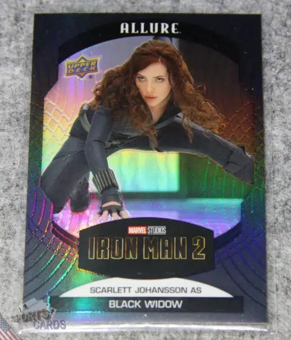 2022 Scarlett Johansson as Black Widow #4 Upper Deck Marvel Allure Iron Man 2  Black Rainbow
