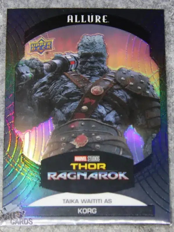 2022 Taika Waititi as Korg #66 Upper Deck Marvel Allure Thor Ragnarok Black Rainbow-front