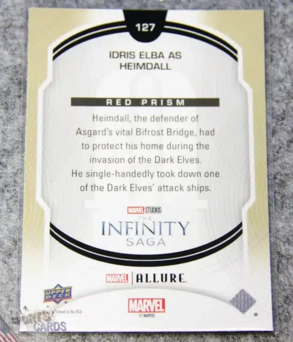 Alternative view of 2022 Idris Elba as Heimdall #127 Upper Deck Marvel Allure Thor The Dark World Red Prism