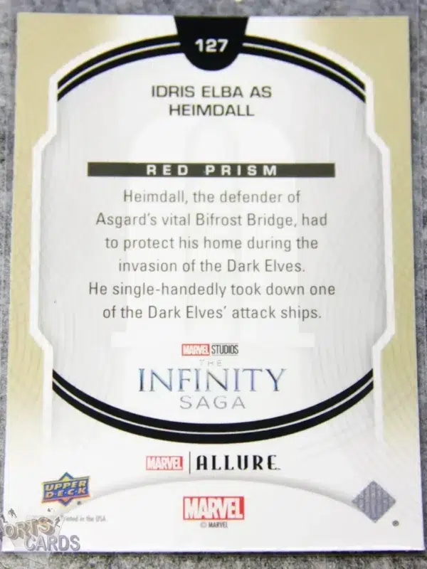 Alternative view of 2022 Idris Elba as Heimdall #127 Upper Deck Marvel Allure Thor The Dark World Red Prism