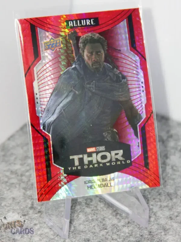 2022 Idris Elba as Heimdall #127 Upper Deck Marvel Allure Thor The Dark World Red Prism - Afbeelding 3