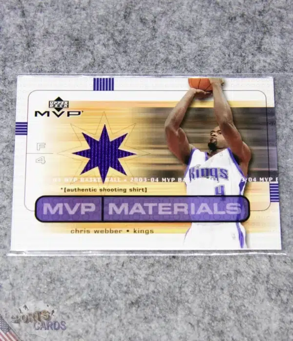 2003-04 Chris Webber #CW-SS Upper Deck MVP Materials Shirts-front