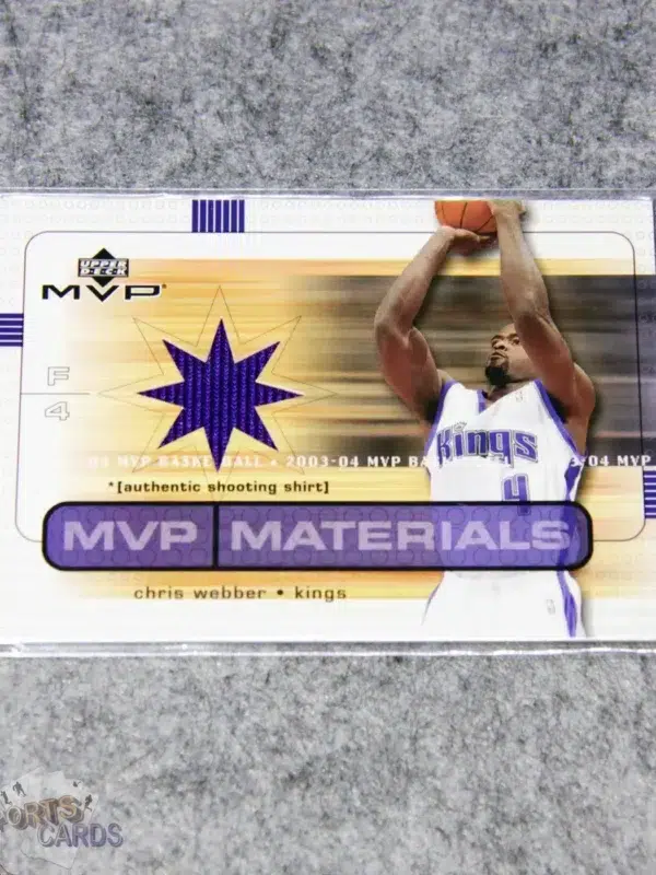2003-04 Chris Webber #CW-SS Upper Deck MVP Materials Shirts