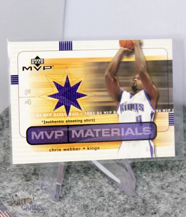2003-04 Chris Webber #CW-SS Upper Deck MVP Materials Shirts-stand