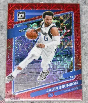 2021-22 Jalen Brunson #97 Panini Optic Donruss Choice Mojo Red Prizm /88