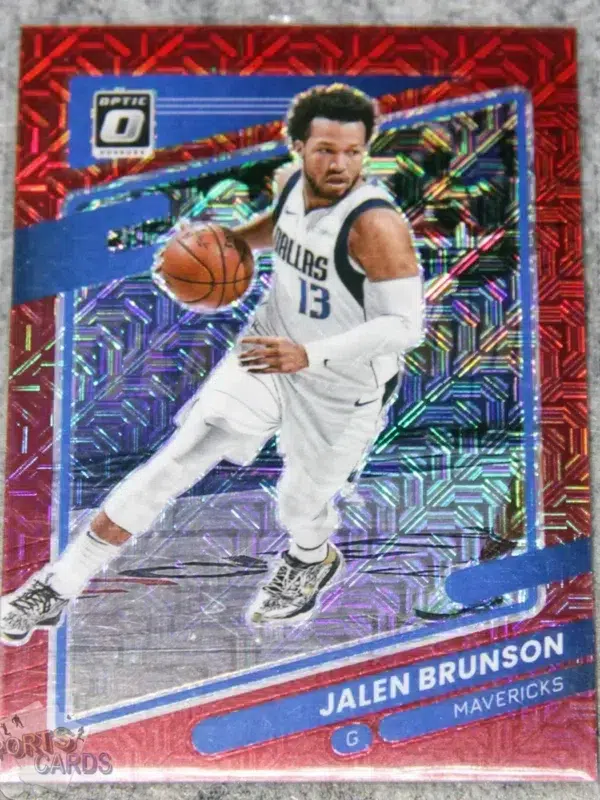 2021-22 Jalen Brunson #97 Panini Optic Donruss Choice Mojo Red Prizm /88-front