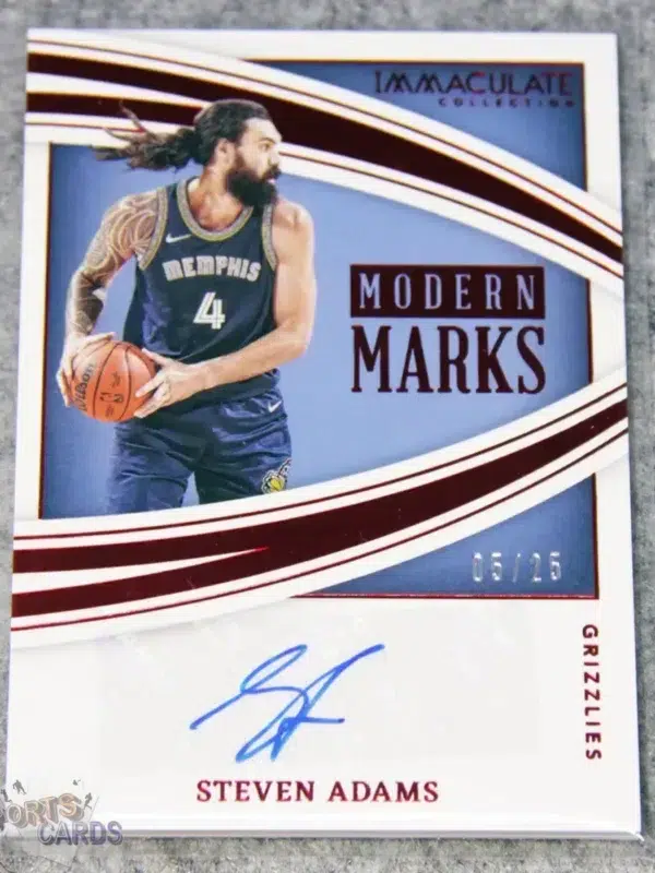 2021-22 Steven Adams #MM-SAD Panini Immaculate Modern Marks Auto /25-front