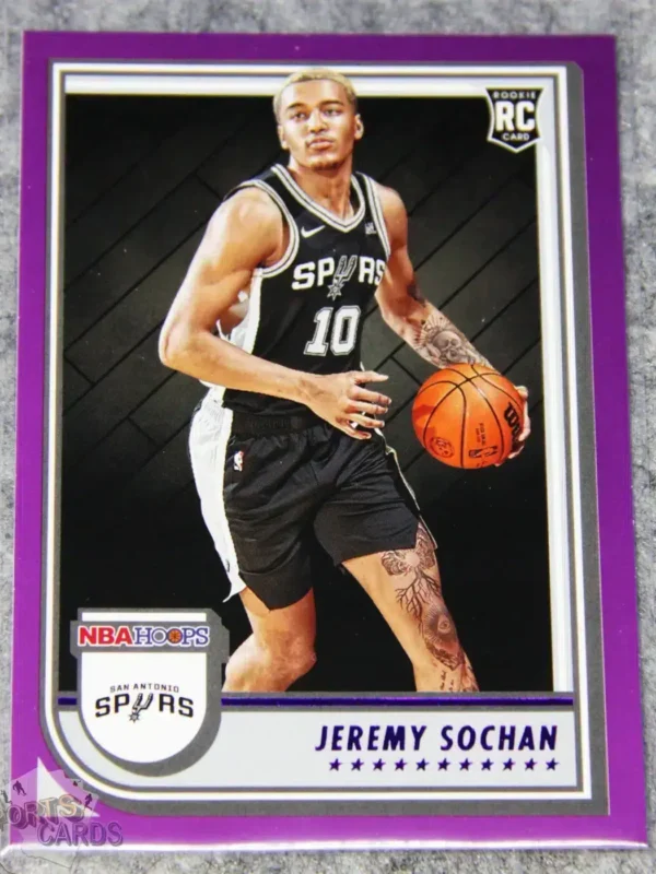 2022-23 Jeremy Sochan #239 Panini NBA Hoops Purple SP RC