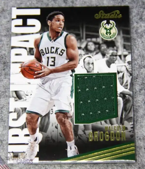 2016-17 Malcolm Brogdon #20 Panini Studio First Impact Patch RC