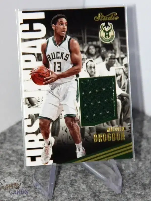 2016-17 Malcolm Brogdon #20 Panini Studio First Impact Patch RC-stand