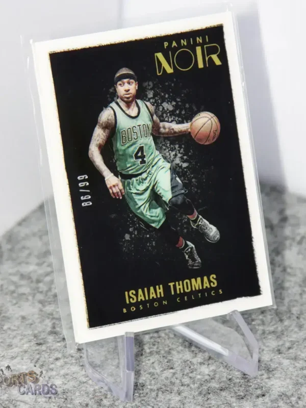 2015-16 Isaiah Thomas #156 Panini Noir Color /99 - Afbeelding 3