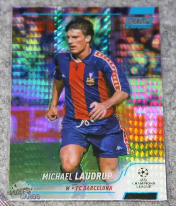 2021-22 Michael Laudrup #13 Topps Stadium Club Chrome Blue Refractor