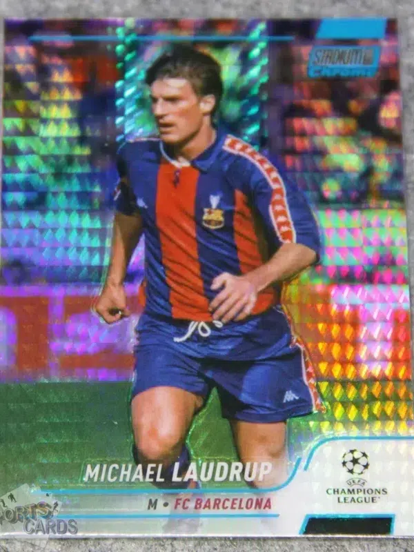2021-22 Michael Laudrup #13 Topps Stadium Club Chrome Blue Refractor-front