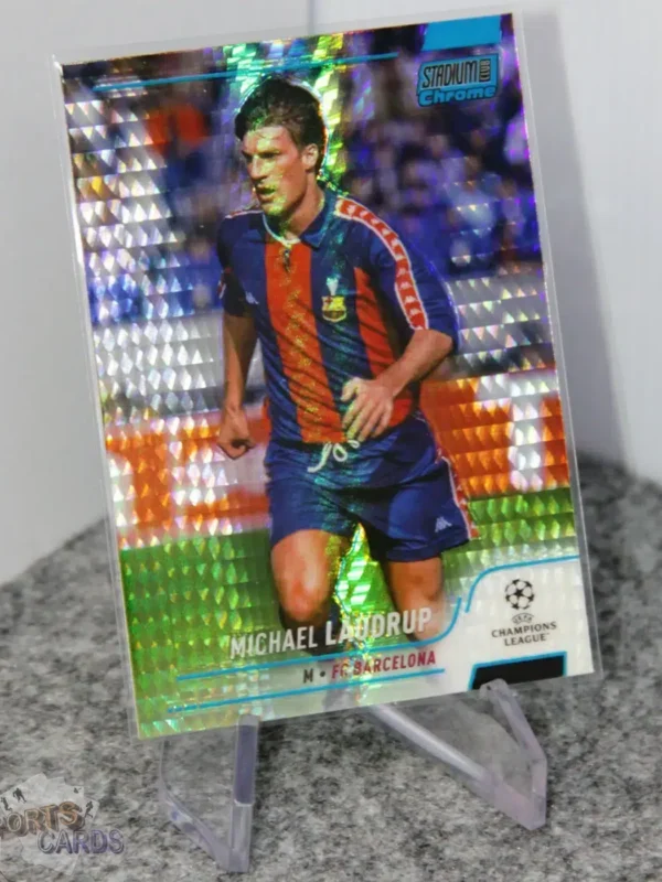 2021-22 Michael Laudrup #13 Topps Stadium Club Chrome Blue Refractor-stand