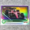 2022 Carlos Sainz #31 Topps Chrome F1 Scuderia Ferrari Purple Green Refractor SP-front