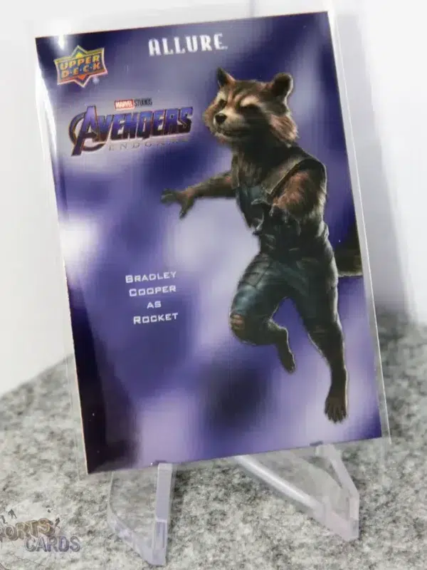 2022 Bradley Cooper as Rocket #CP-22 Upper Deck Marvel Allure Avengers Character Posters-stand