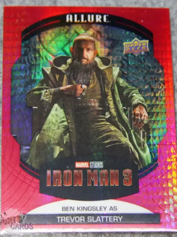 2022 Ben Kingsley as Trevor Slattery #18 Upper Deck Marvel Allure Iron Man 3 Red Prism-front