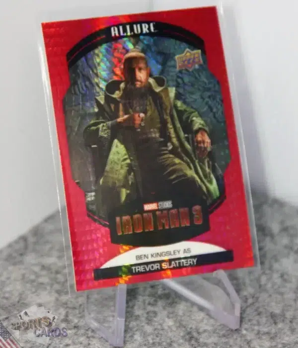 2022 Ben Kingsley as Trevor Slattery #18 Upper Deck Marvel Allure Iron Man 3 Red Prism-stand