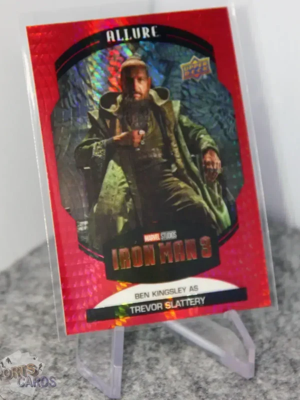 2022 Ben Kingsley as Trevor Slattery #18 Upper Deck Marvel Allure Iron Man 3 Red Prism-stand