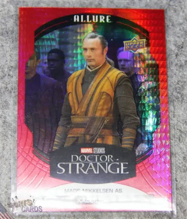 2022 Mads Mikkelsen as Kaecilius #54 Upper Deck Marvel Allure Doctor Strange Red Prism