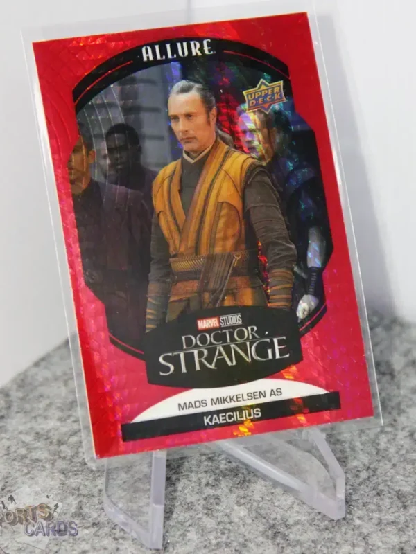 2022 Mads Mikkelsen as Kaecilius #54 Upper Deck Marvel Allure Doctor Strange Red Prism-stand