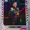 2022 Sergio Perez #21 Topps Chrome F1 Purple Checker Flag Refractor /199-front