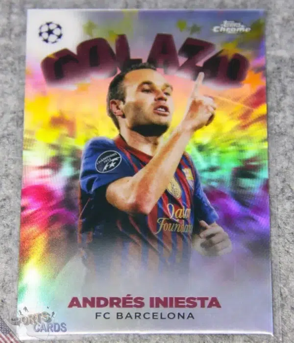 2022-23 Andres Iniesta #G-7 Topps Chrome UEFA Champions League Golazo Refractor
