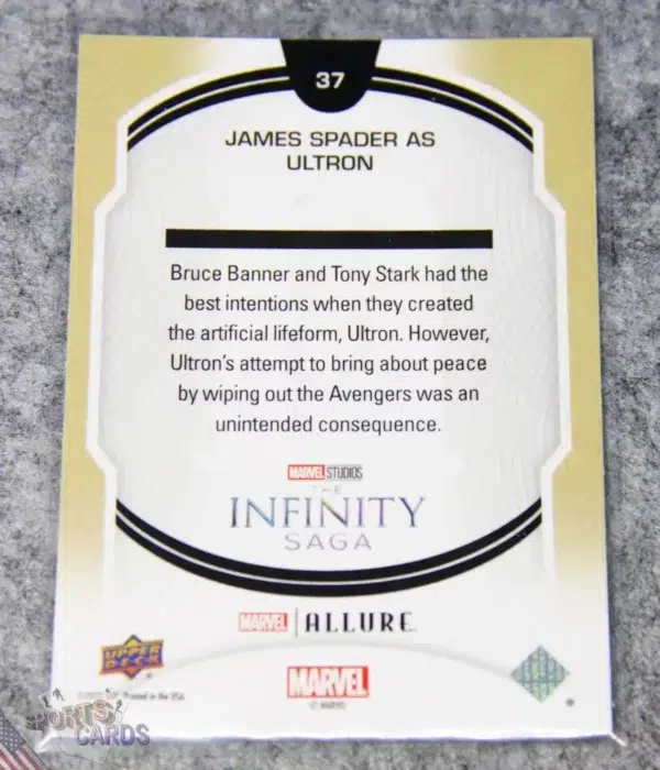 Alternative view of 2022 James Spader as Ultron #37 Upper Deck Marvel Allure Avengers Age of Ultron