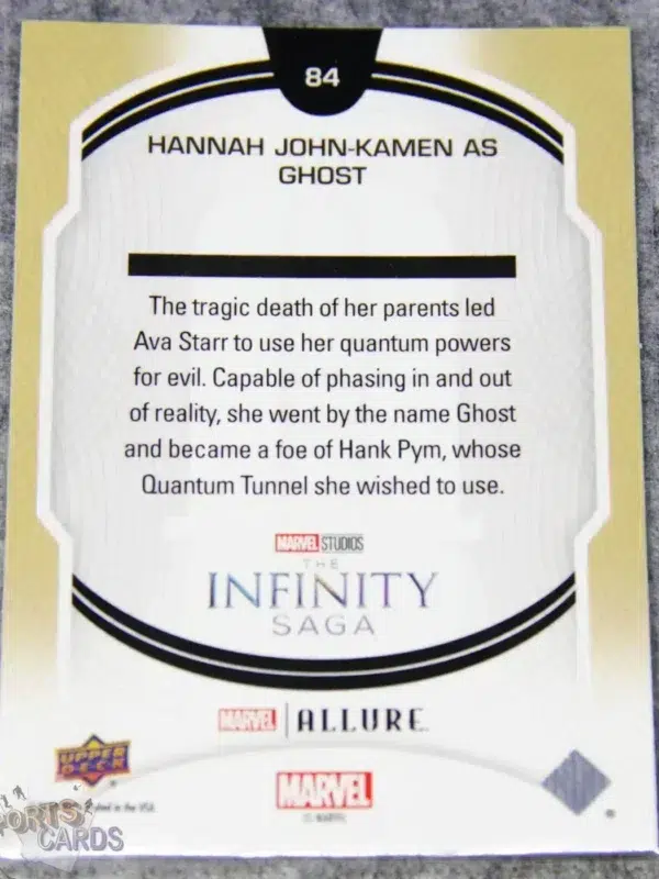 2022 Hannah John-Kamen as Ghost #84 Upper Deck Marvel Allure Ant-Man and the Wasp-back