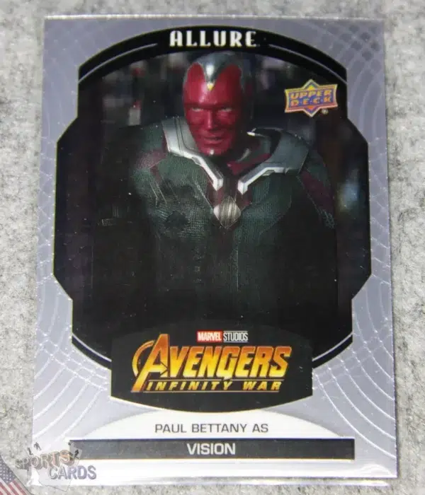 2022 Paul Bettany as Vision #80 Upper Deck Marvel Allure Avengers Infinity War