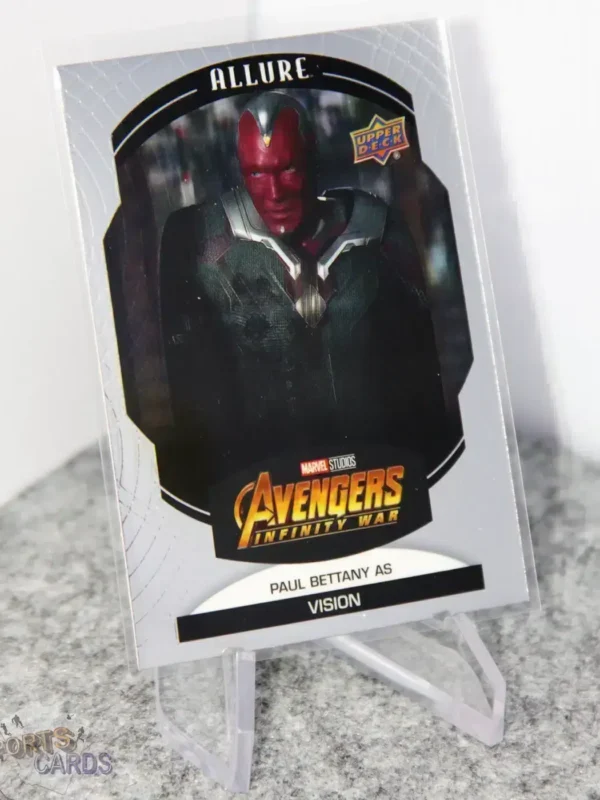 2022 Paul Bettany as Vision #80 Upper Deck Marvel Allure Avengers Infinity War - Afbeelding 3