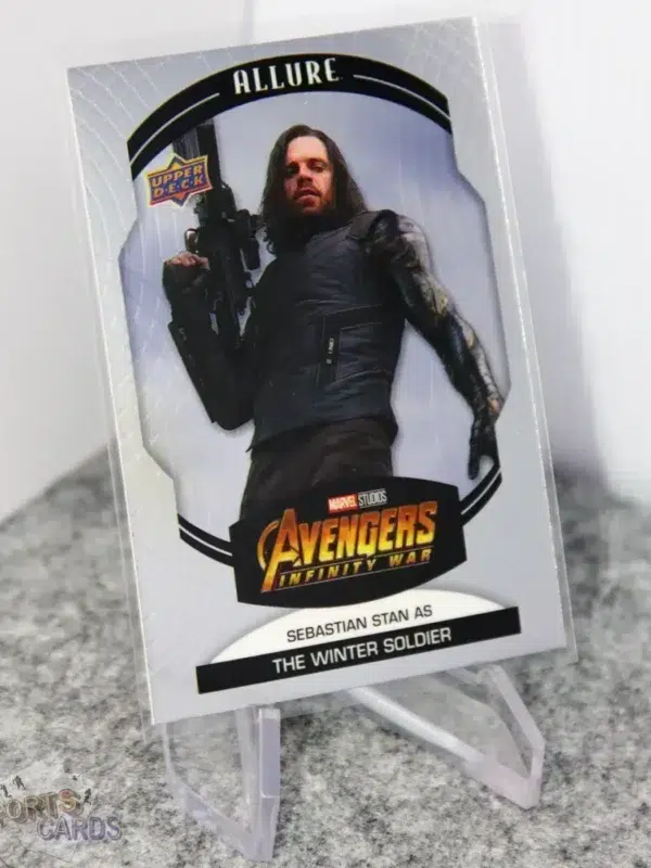 2022 Sebastian Stan as Winter Soldier #79 Upper Deck Marvel Allure Avengers Infinity War - Afbeelding 3