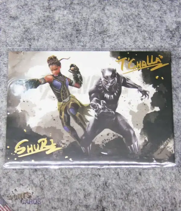 2022 Black Panther & Shuri #SM-10 Marvel Finding Unicorn Origin Ink-wash Art Gold