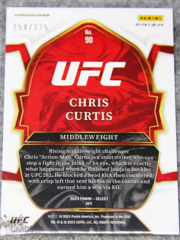 2023 Chris Curtis #90 Panini Select Concourse Red Prizm RC /175-back