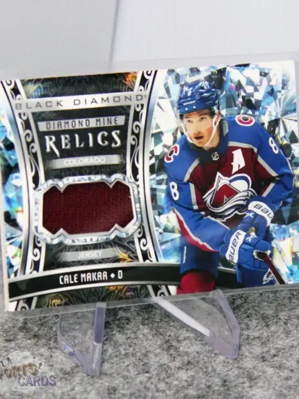 2022-23 Cale Makar #DMA-MA Upper Deck Black Diamond Hockey Diamond Mine Relics-stand