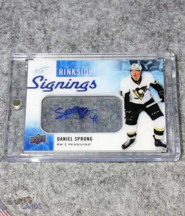 2015-16 Daniel Sprong #RS-DS Upper Deck Ice Rinkside Signings Auto RC-front