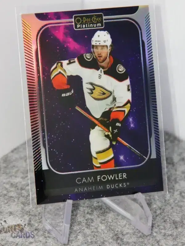 2021-22 Cam Fowler #80 Upper Deck O-Pee-Chee Platinum Cosmic /65 - Afbeelding 3