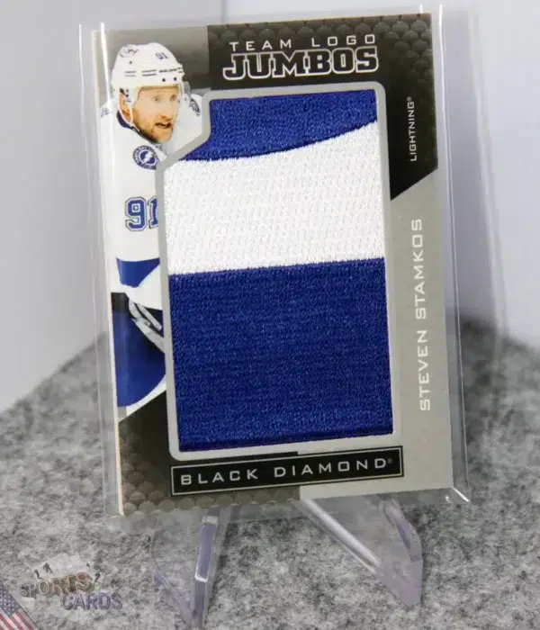 2021-22 Steven Stamkos #TLTB-SS Upper Deck Black Diamond Team Logo Jumbos Patch-stand