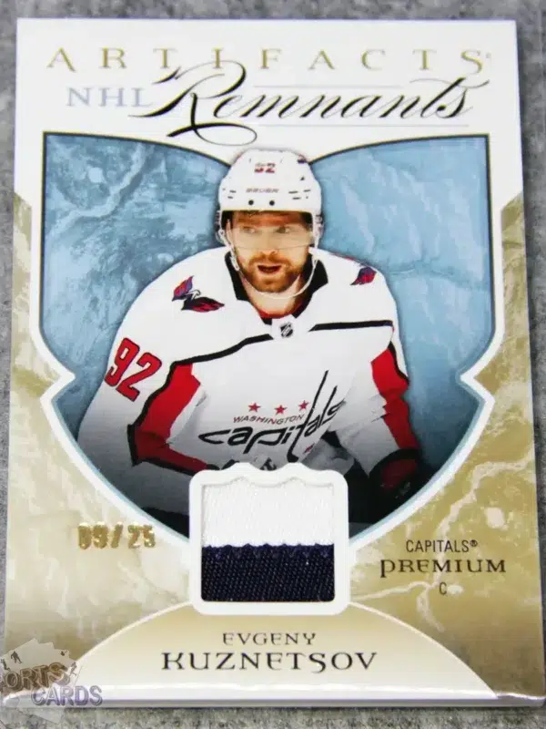2022-23 Evgeny Kuznetsov #NR-EK Upper Deck Artifacts NHL Remnants Patch /25