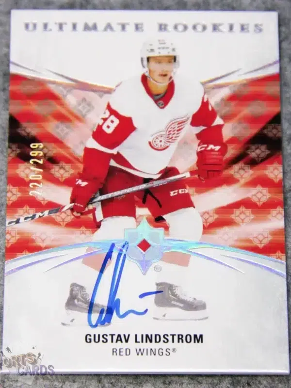 2020-21 Gustav Lindstrom #137 Upper Deck Ultimate Collection Rookies RC Auto /299