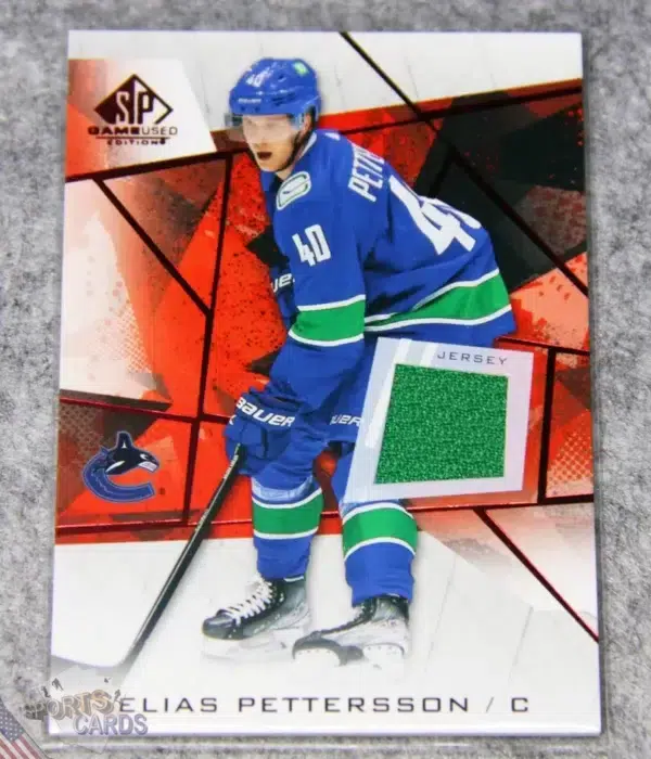 2021-22 Elias Pettersson #27 Upper Deck SP Game Used Edition Jersey