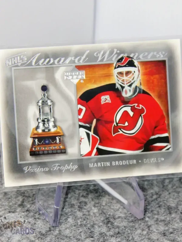 2007-08 Martin Brodeur #AW2 Upper Deck NHL Award Winners Vezina Trophy - Afbeelding 3